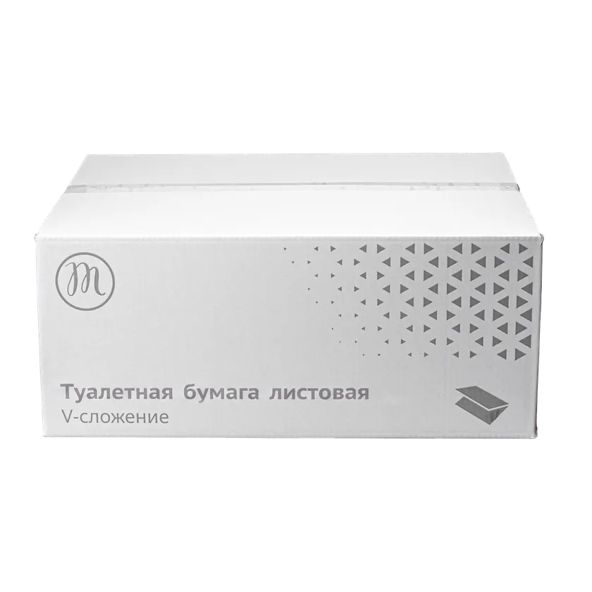 Туалетная бумага листовая V-сложение 2-слоя Trivia Premium